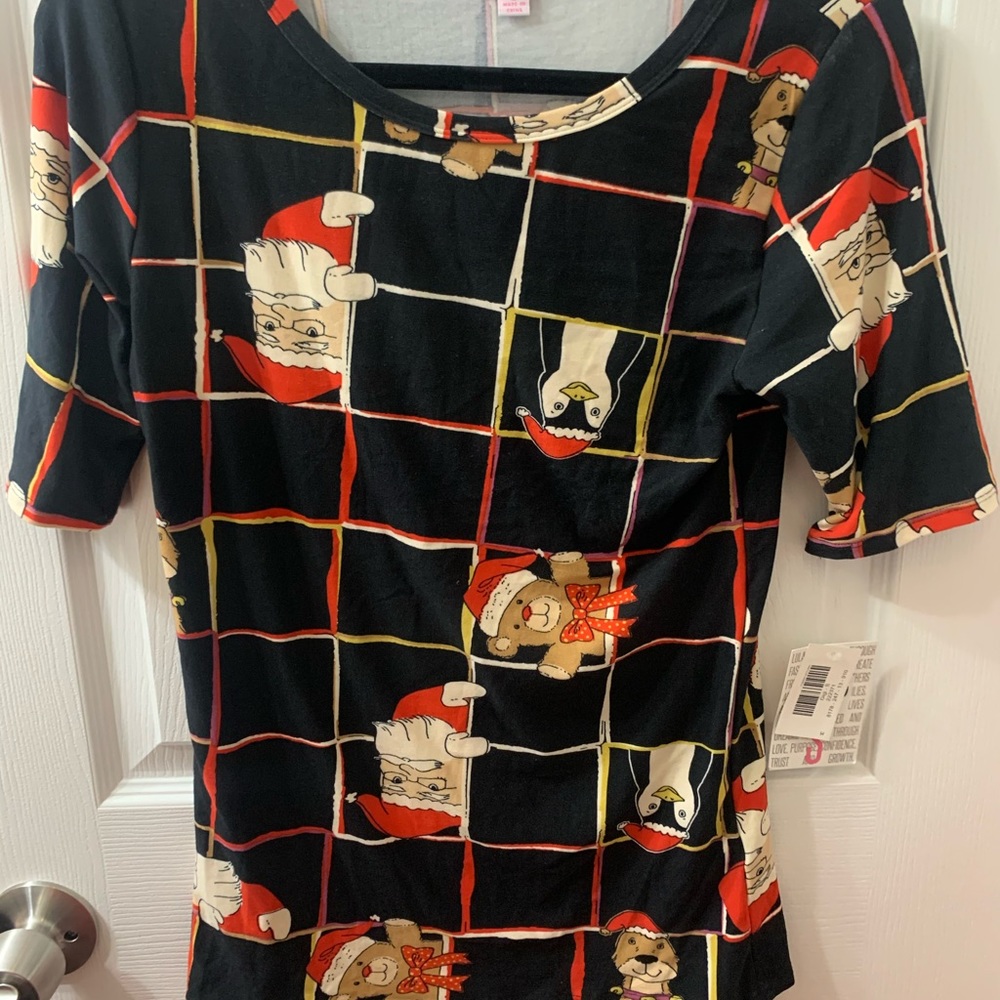 LulaRoe Gigi Holiday Christmas top Small